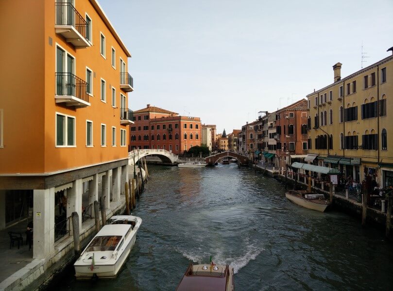 Canals are means of commutation in Venice