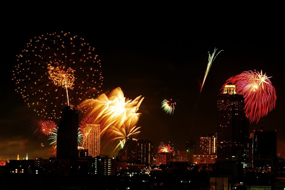 bangkok fireworks